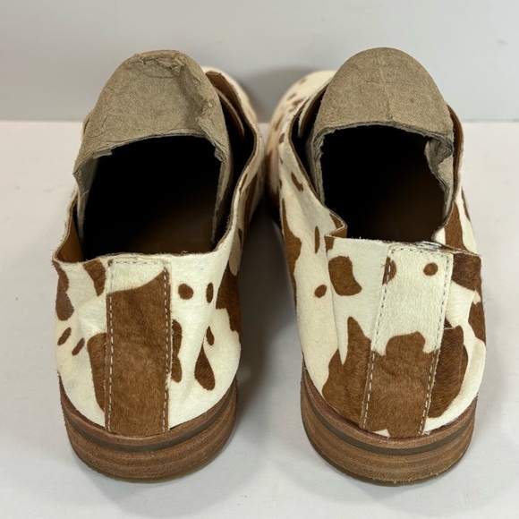 Kork-Ease Nottingham Slip On Brown Cow Print Oxford Leather Shoes Women 8.5 - Picture 5 of 6